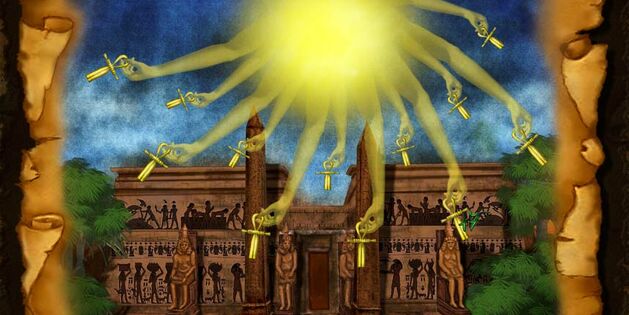 Aton der ägyptische Sonnengott des Echnaton