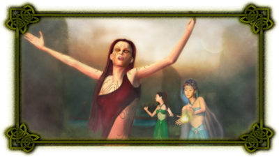 Das göttliche Volk der Túatha Dé Danann erobert Irland mit einem Zaubernebel