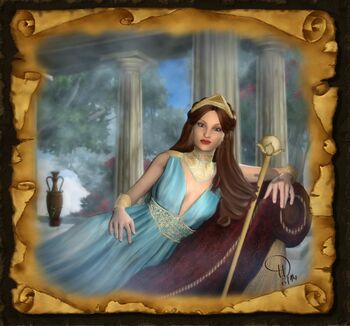 Hera - die griechische Göttermutter schaut vom Olymp aus auf die Erde