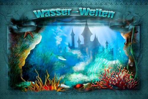 Die Fantasy Wasserwelt vieler Fabelwesen. Lebensräume von Meerjungfrauen, Nagas, Wasserdrachen und Seeungeheuern.