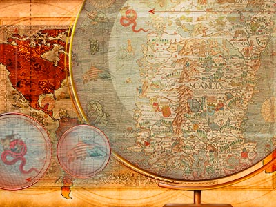 Eine alte Seekarte mit Fabelwesen - die Carta Marina Eine alte Seekarte mit Fabelwesen - die Carta Marina